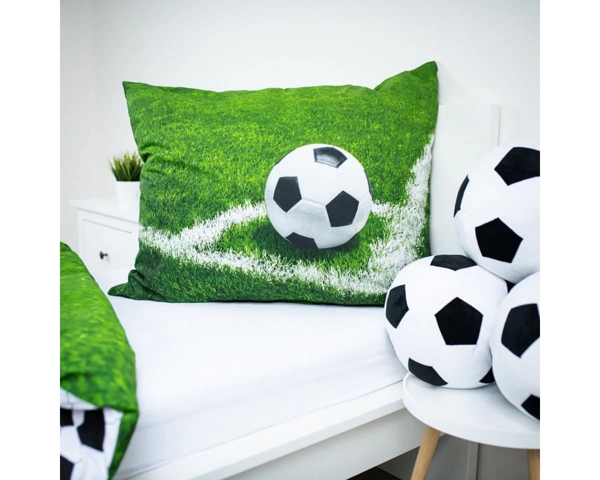 Jerry Fabrics Dekokissen Football 3D Kuschelkissen bunt - Bild 4