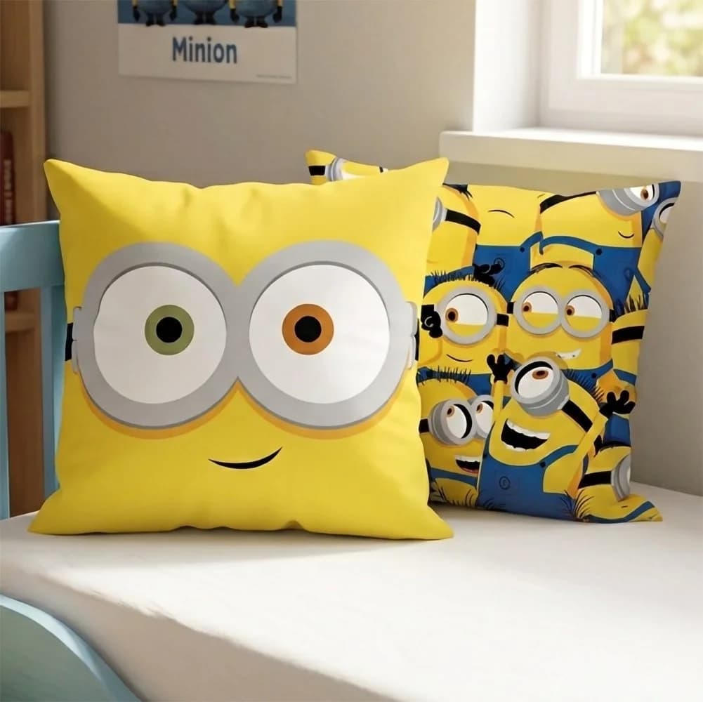 Jerry Fabrics Dekokissen Minions Watch me Bob 40x40 cm Gelb