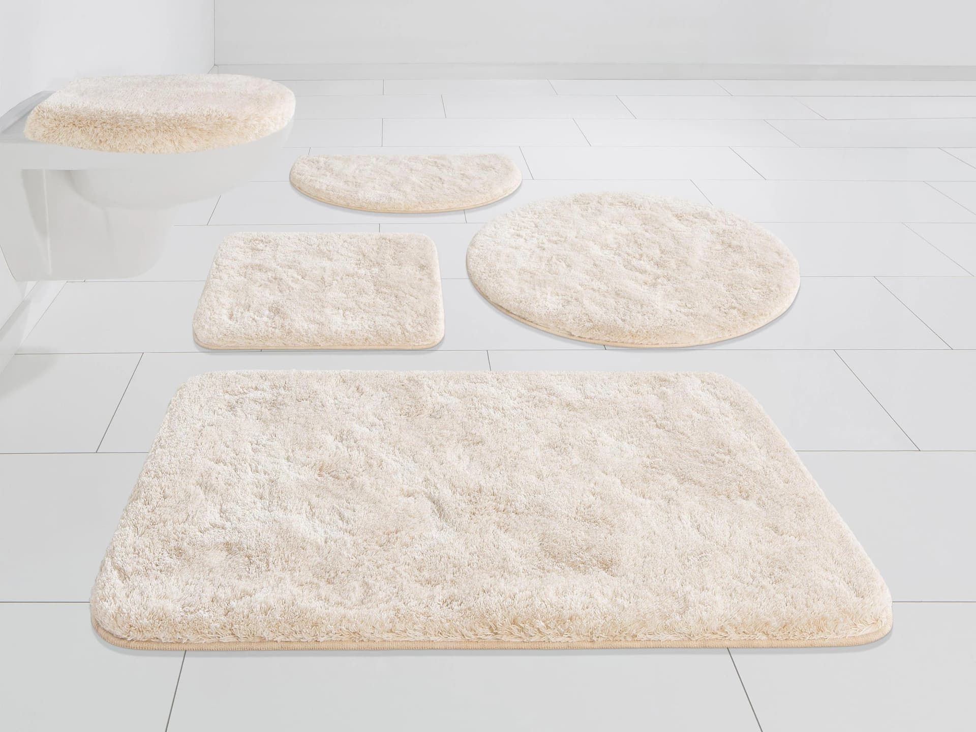Grund Badematte Melos 3-tlg. Set Beige Melange