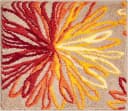 Grund Badematte Art Orange-Beige Florales Muster Rutschfest Bild 3
