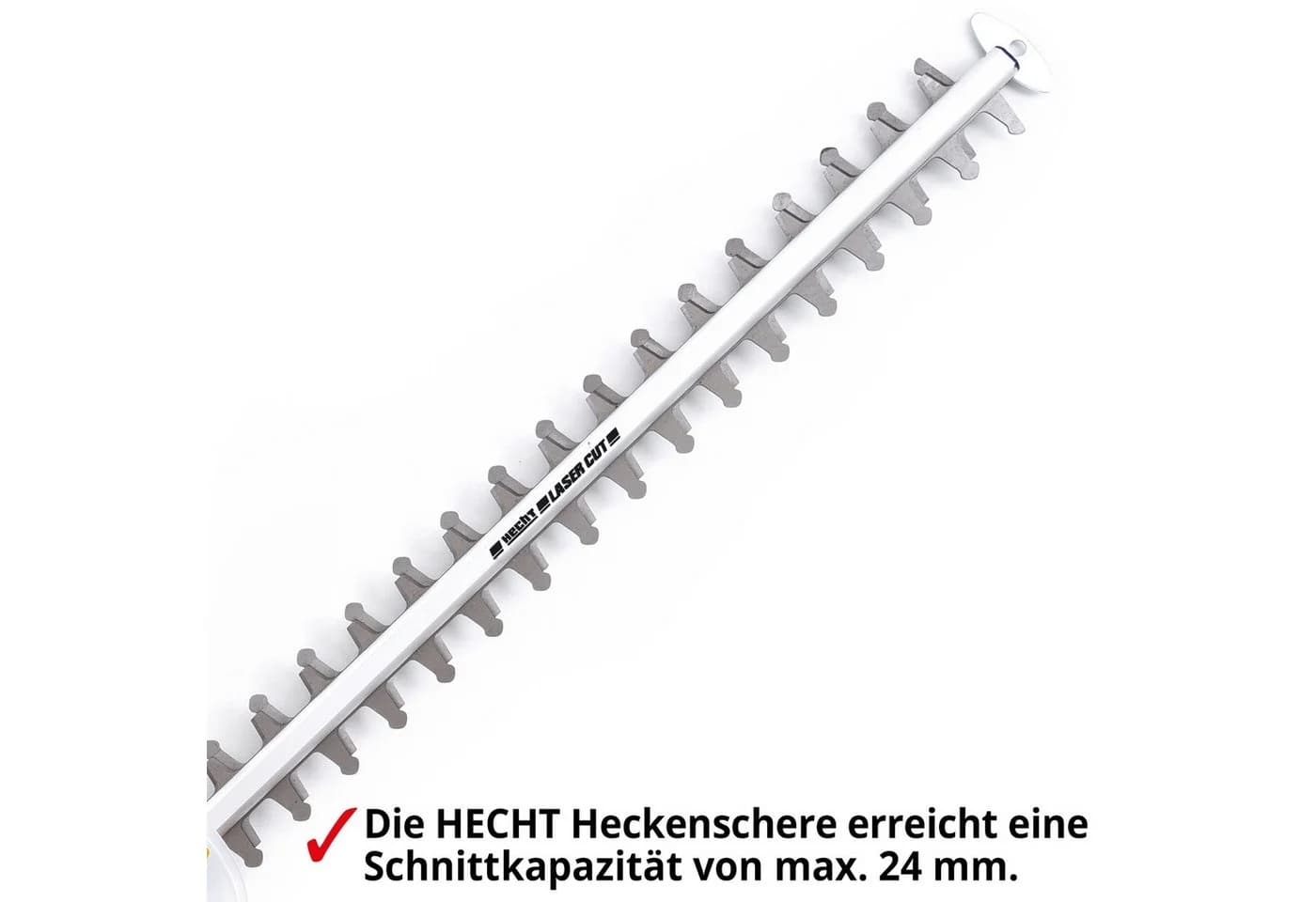 Hecht Elektro-Heckenschere 61 cm Schnittlänge 600W LaserCut Metallgehäuse - Bild 3