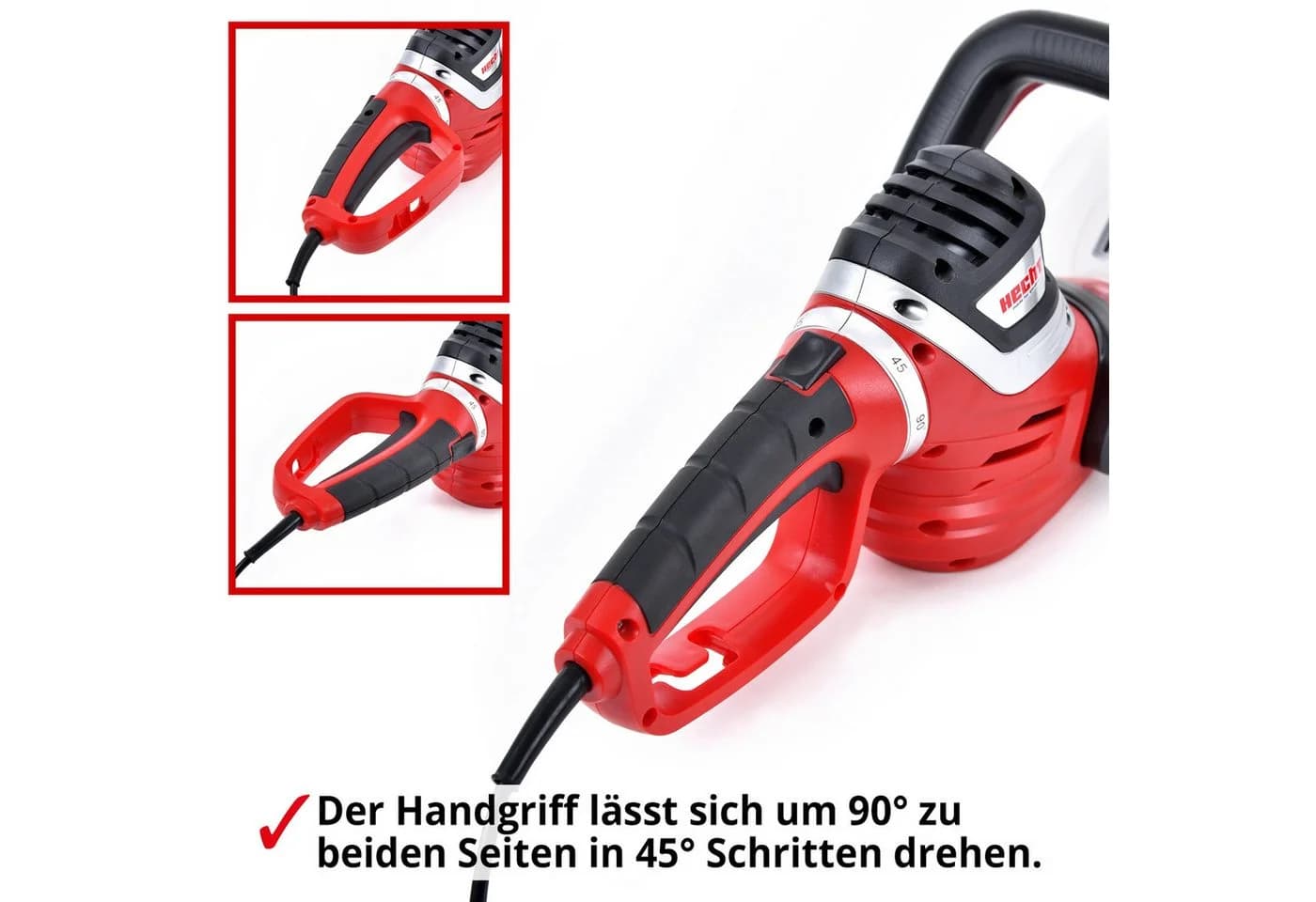 Hecht Elektro-Heckenschere 61 cm Schnittlänge 600W LaserCut Metallgehäuse - Bild 5