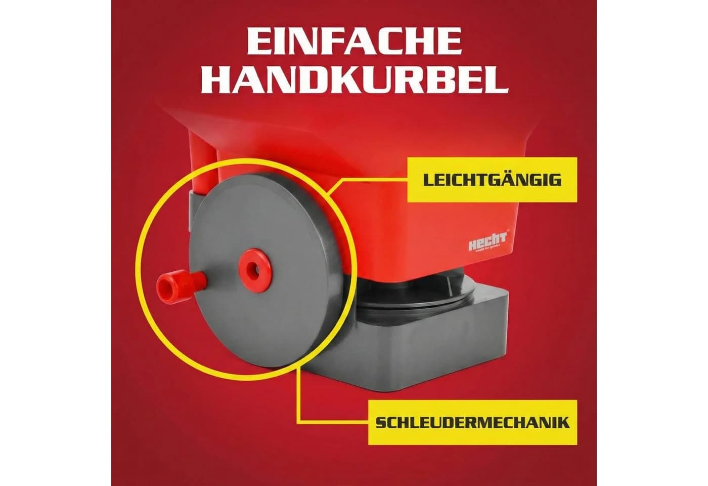 Hecht Handstreuer 33 Salzstreuer Düngerstreuer 3,00 l Rot - Bild 4