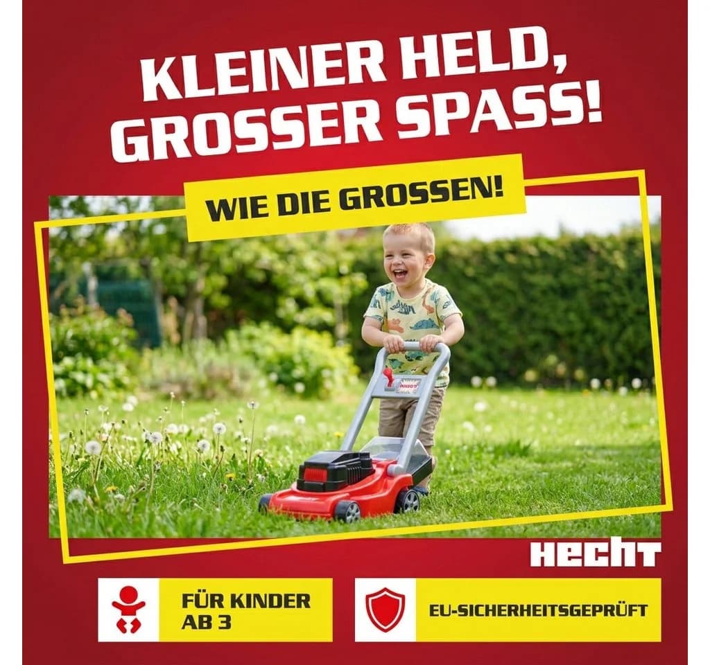 Hecht Kinder-Rasenmäher 50437 mit Perlen-Fangkorb - Bild 3