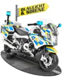 Hecht Elektro-Kindermotorrad BMW Police R1200RT Blau/Schwarz mit Sirene Bild 2