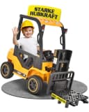 Hecht Spielzeug-Gabelstapler 12V mit Fernbedienung, Hebefunktion & Multimedia Bild 2