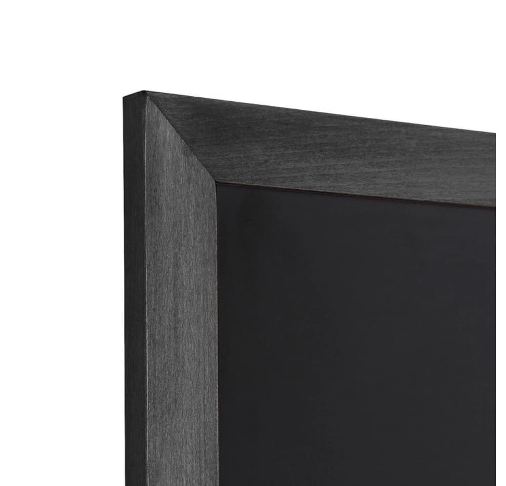 Showdown Displays Kreidetafel Natura Schwarz mit Flacher Rahmen