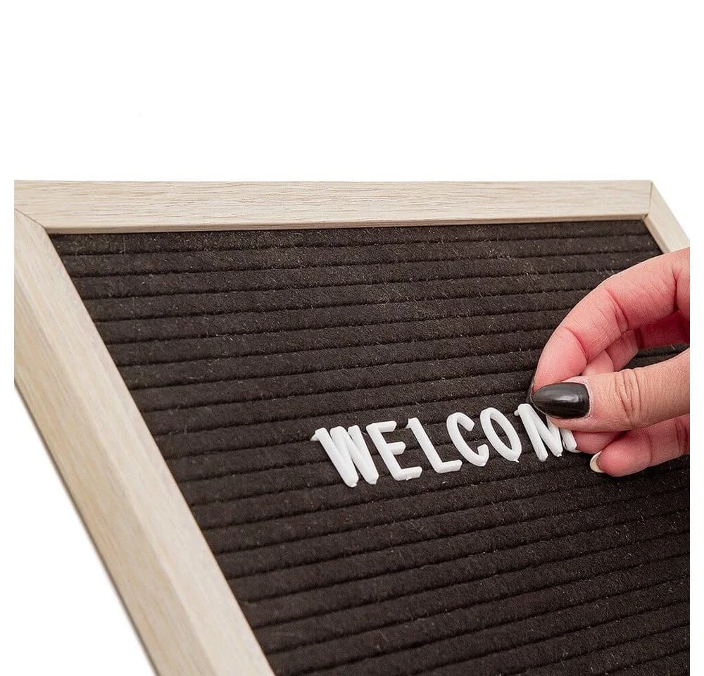 Showdown Displays Standregal Letterboard 40x60cm Holz Hellbraun Schwarz - Bild 4