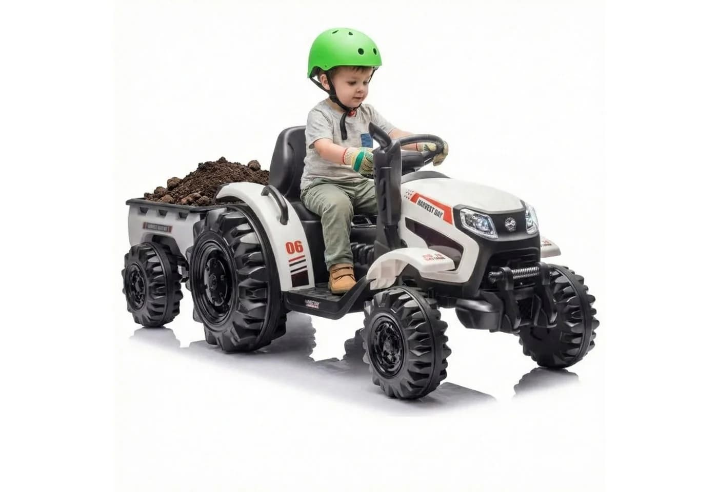 Hecht Elektro-Kindertraktor 12V mit Anhänger bis 5km/h - Bild 2