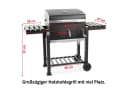 Hecht Holzkohlegrill California mit Thermometer und Transporträdern Bild 1