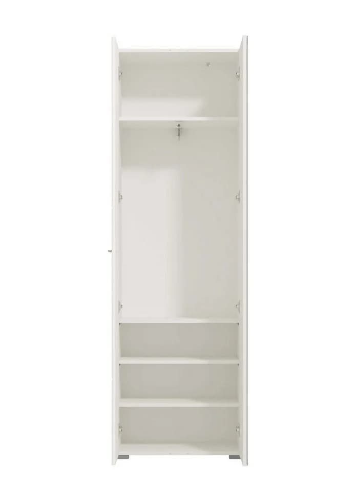 Home Affaire Beny Garderobenschrank Weiß Hochglanz mit Spiegeltür - Bild 2