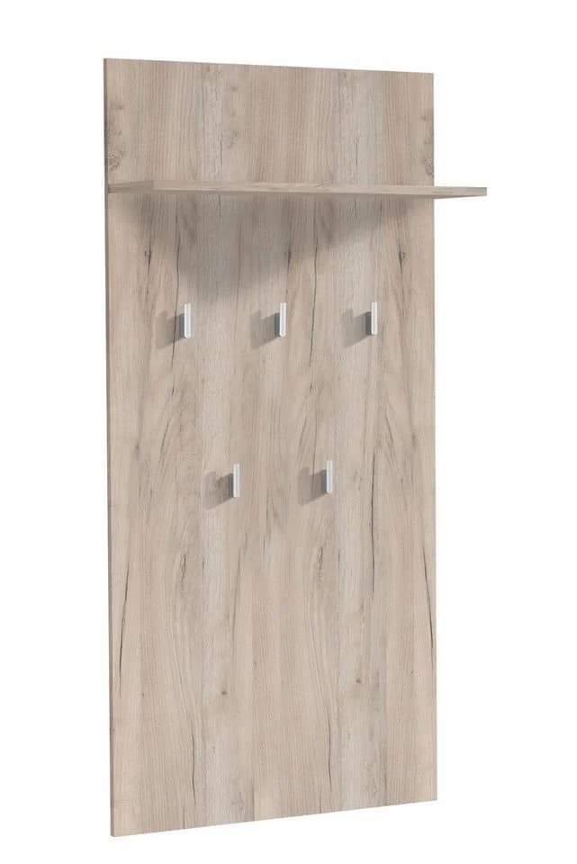 INOSIGN Garderobenpaneel Como Grau Eiche mit 5 Haken und Regal - Bild 4