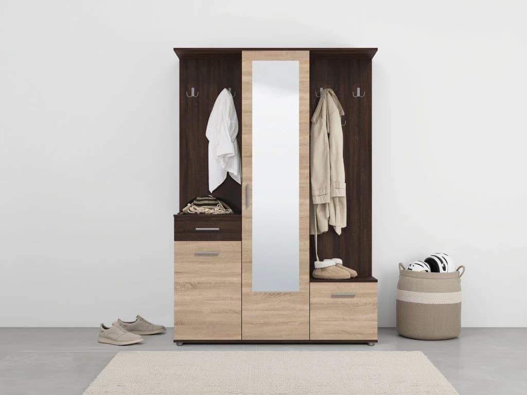 INOSIGN Martin Kompaktgarderobe mit Spiegel und 10 Haken - Bild 2