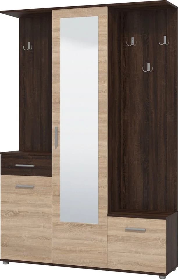 INOSIGN Martin Kompaktgarderobe mit Spiegel und 10 Haken - Bild 3