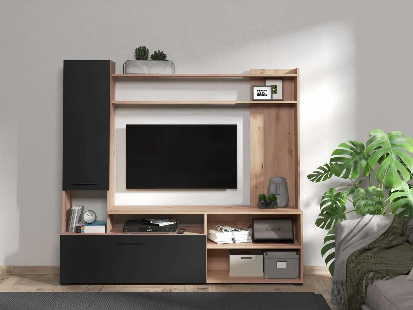 INOSIGN Braga Wohnwand Set Beige Modern TV-Board Highboard - Bild 2