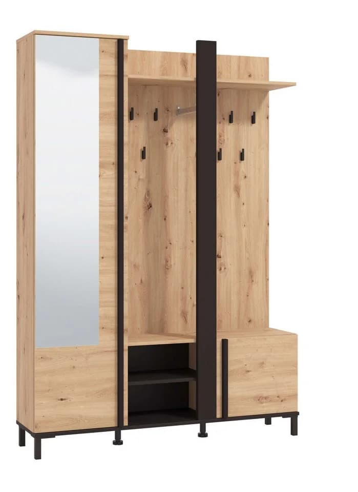 Home Affaire Kompaktgarderobe Nino Artisan Eiche mit Spiegel - Bild 2