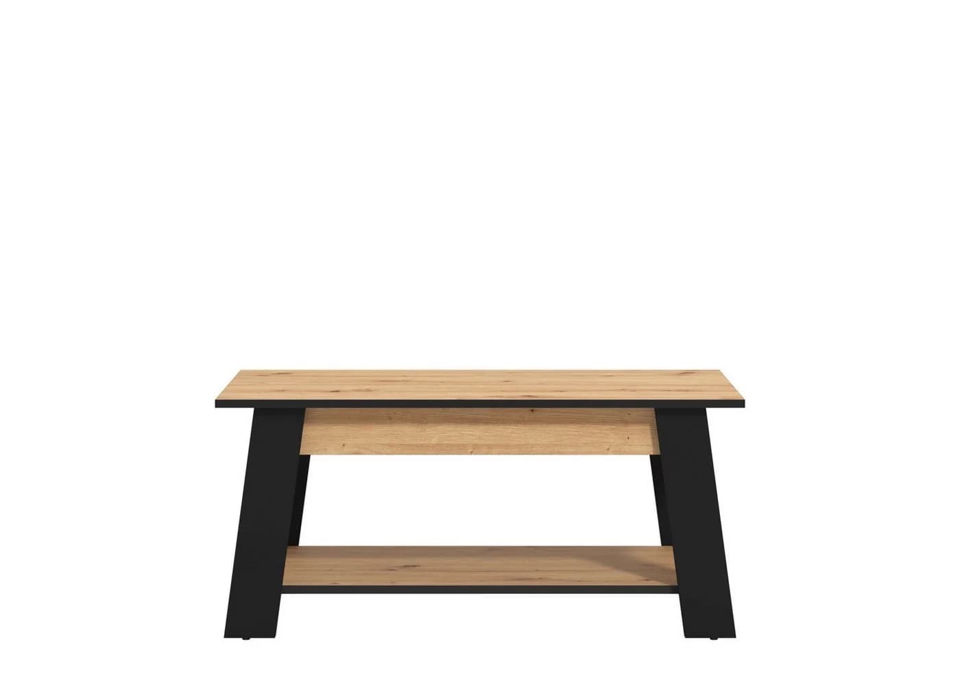 Home affaire Piave Couchtisch Schwarz Eiche mit Ablage