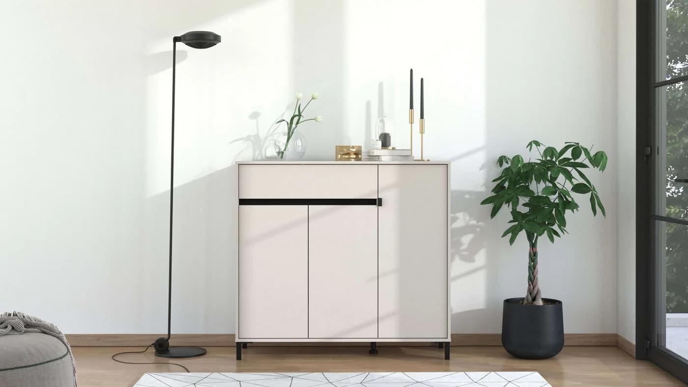 Home affaire Schuhkommode Flannan, Schuhregal, Schuhschrank, sechs Regale und eine Schublade