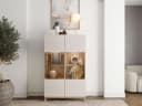 Highboard HOME AFFAIRE Essex Kaschmir Glasfront Bild 1