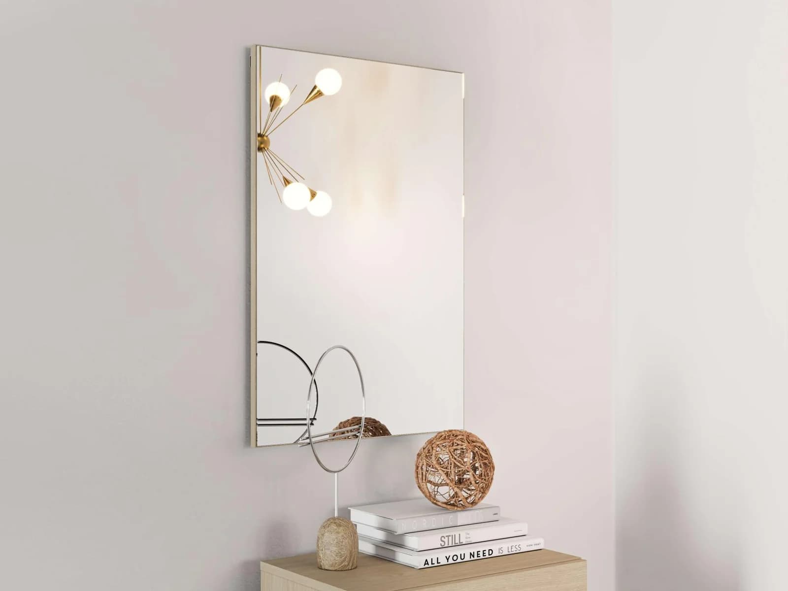 HOME AFFAIRE Wandspiegel Rathlin Rechteckig Echtglas Braun