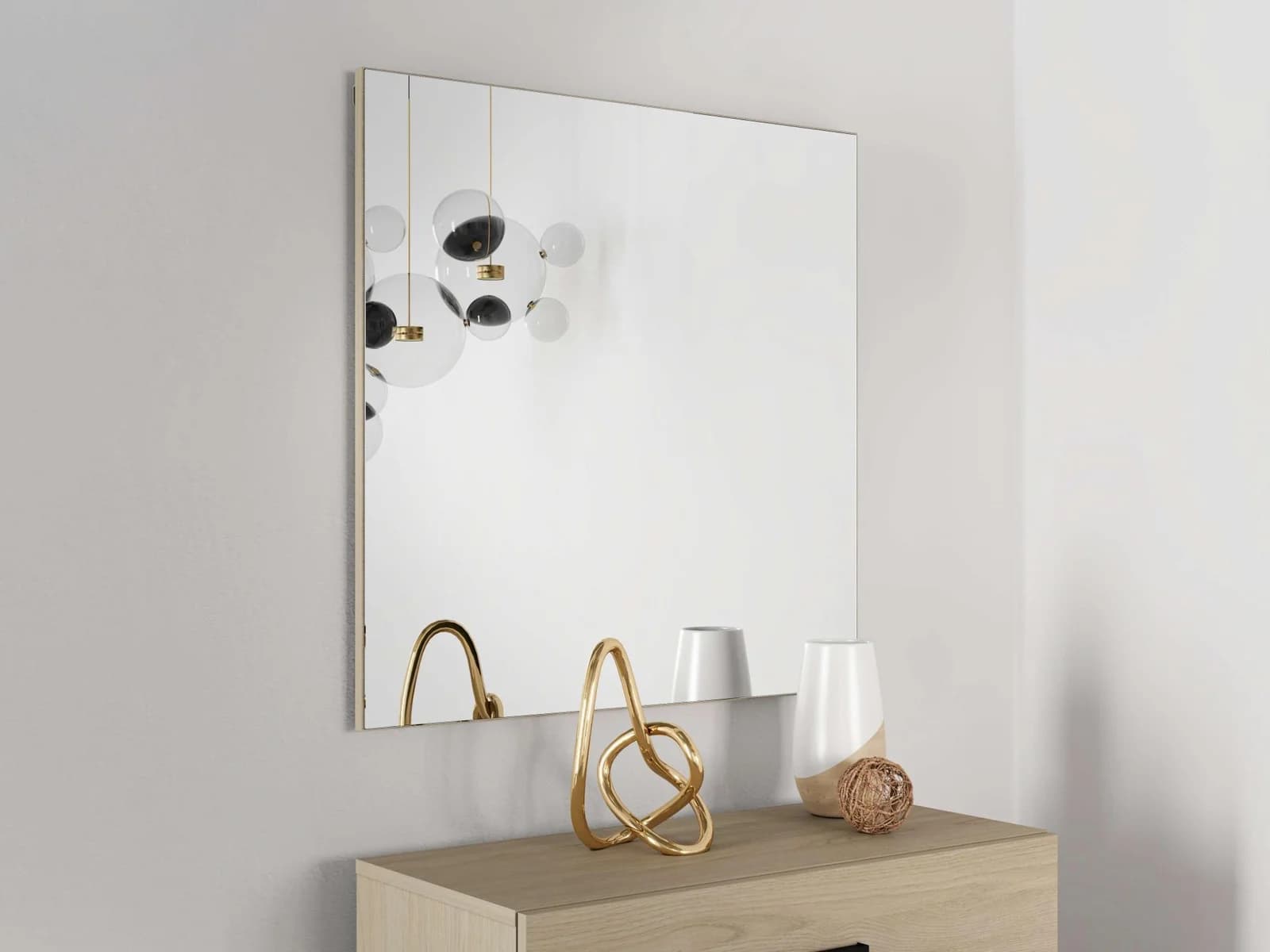 Home Affaire Wandspiegel Rathlin quadratisch Echtglas Harbour Oak Hell