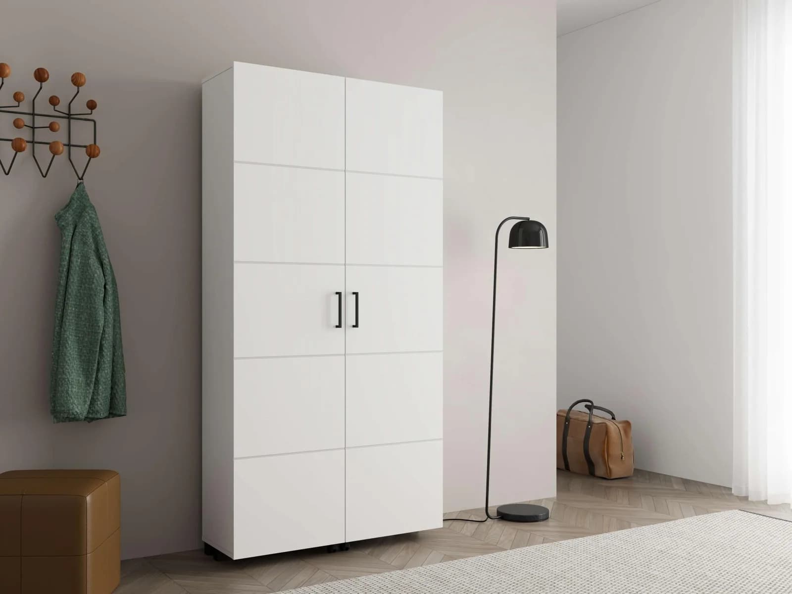 HOME AFFAIRE Schuhschrank Islay Weiß mit Rollen