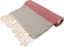 Livessa Strandtuch 100% Baumwolle Grau/Rot 100x180 cm Bild 1