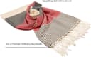 Livessa Strandtuch 100% Baumwolle Grau/Rot 100x180 cm Bild 3