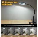 VIVIHEYDAY Klemmleuchte LED Lupenleuchte mit Vergrößerungslupe, USB, dimmbar Bild 5