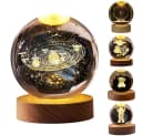 VIVIHEYDAY LED Dekolicht 3D Kristallkugel Nachtlicht Transparent Bild 2