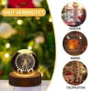 VIVIHEYDAY LED Dekolicht 3D Kristallkugel Nachtlicht Transparent Bild 5