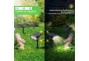 VIVIHEYDAY LED Solarstrahler Schwarz IP65 Wasserdicht 2 Lichtfarben Bild 5
