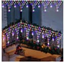VIVIHEYDAY LED-Lichtervorhang Sterne LED Lichterkette 8 Beleuchtungsmodi Bild 2