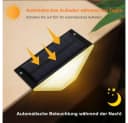 VIVIHEYDAY 2er-Set Solar Treppenleuchte LED Warmweiß Schwarz Bild 1