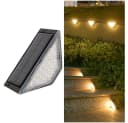 VIVIHEYDAY 2er-Set Solar Treppenleuchte LED Warmweiß Schwarz Bild 2