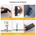 VIVIHEYDAY 2er-Set Solar Treppenleuchte LED Warmweiß Schwarz Bild 4