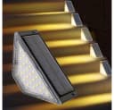 VIVIHEYDAY 2er-Set Solar Treppenleuchte LED Warmweiß Schwarz Bild 5