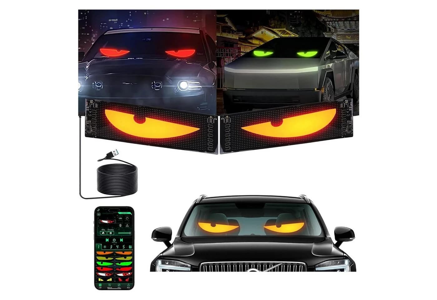 VIVIHEYDAY LED Nachtlicht Devil Eyes Light - Programmierbar RGB Bluetooth App - Bild 2