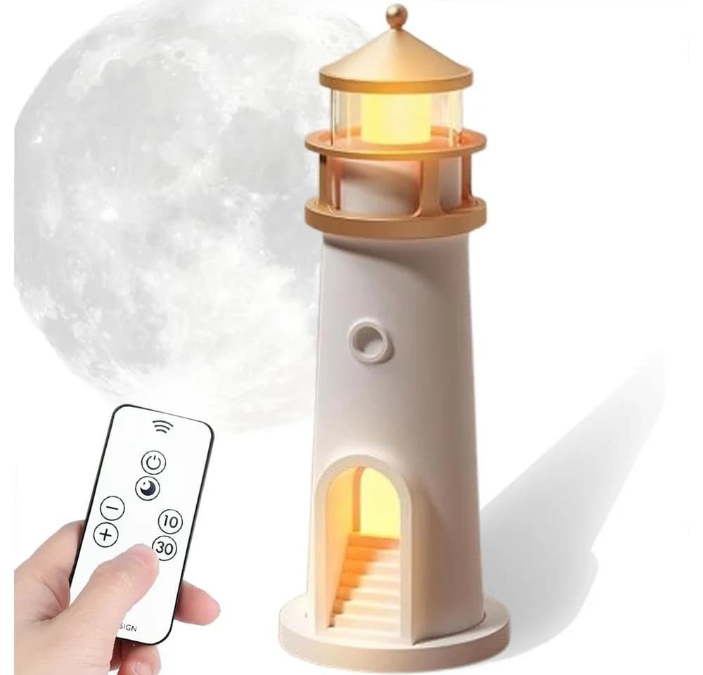 VIVIHEYDAY LED Leuchtturm Nachtlicht mit Fernbedienung & Bluetooth - Bild 2