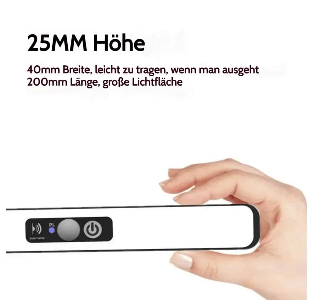 VIVIHEYDAY LED Solarleuchte mit Bewegungsmelder Schwarz IP65 - Bild 5