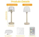 VIVIHEYDAY LED Tischleuchte Wasserwellen Nachttischlampe Bild 1