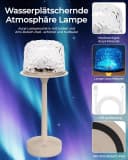 VIVIHEYDAY LED Tischleuchte Wasserwellen Nachttischlampe Bild 5