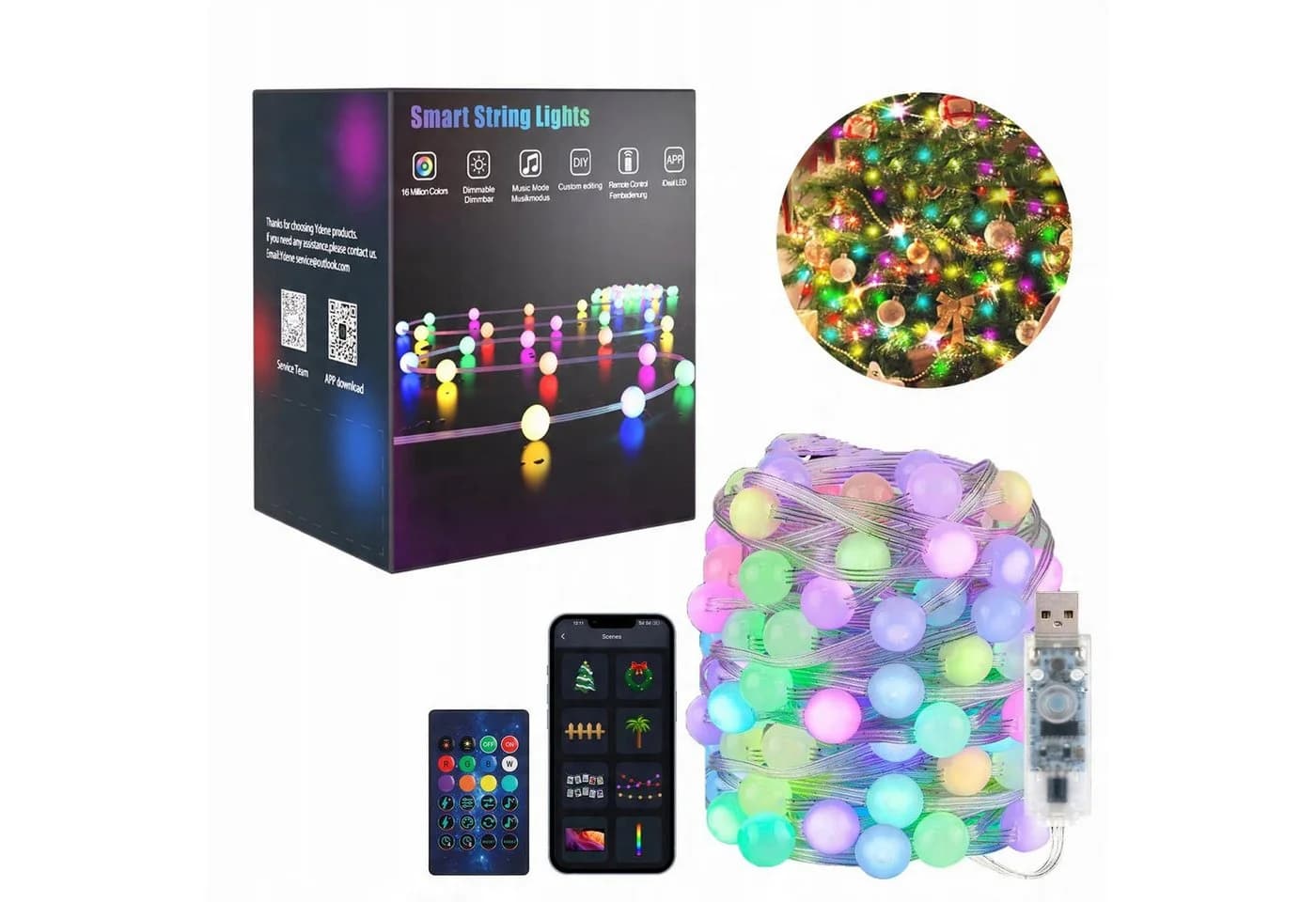 VIVIHEYDAY LED-Lichterkette Bunt mit App-Steuerung & Timer - Bild 2