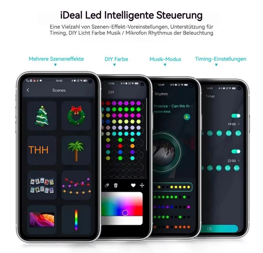 VIVIHEYDAY LED-Lichterkette Bunt mit App-Steuerung & Musik-Sync - Bild 5