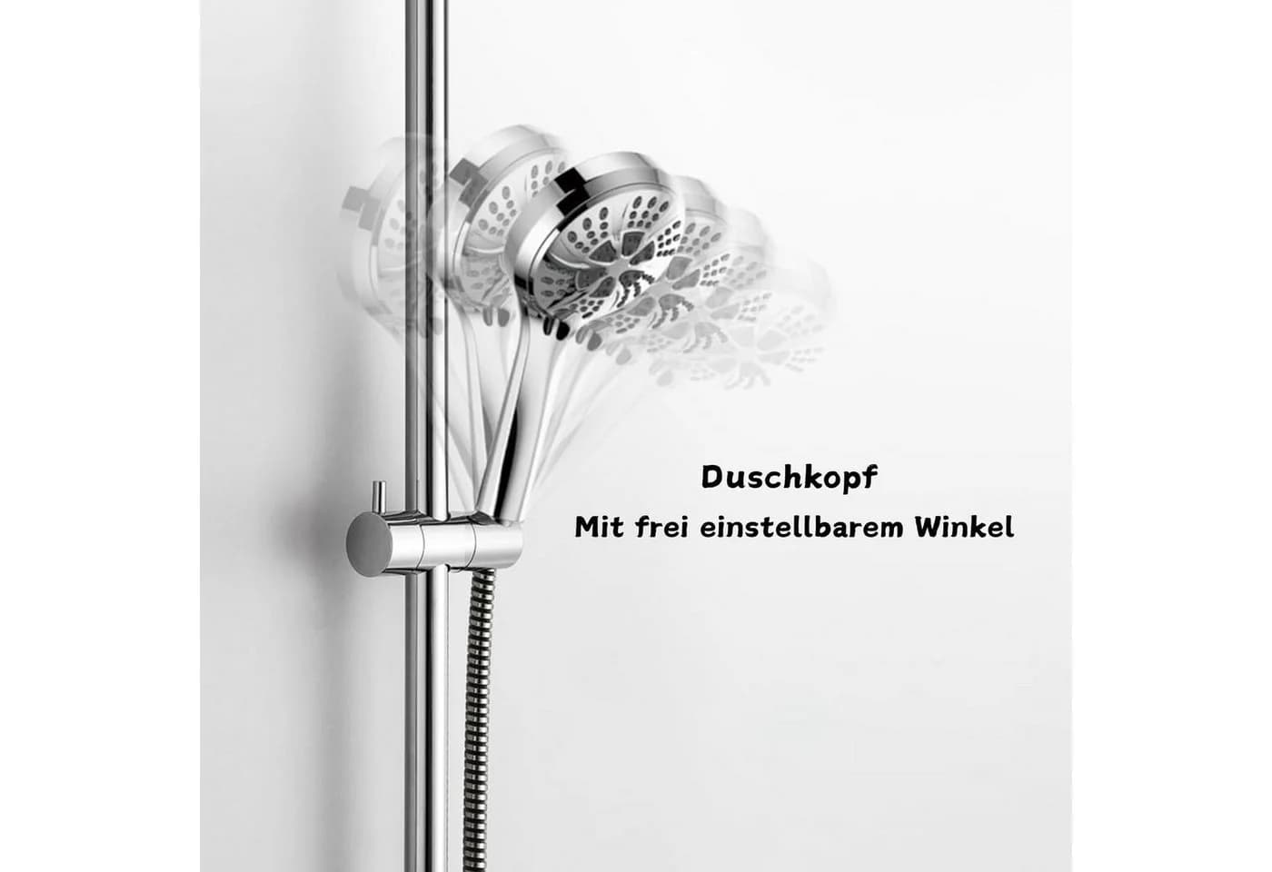 Jumpeak Duschstange 1000 mm Edelstahl 304 verstellbar - Bild 5