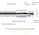 Jumpeak Brauseschlauch Edelstahl 304 Silber 150/200cm Bild 3