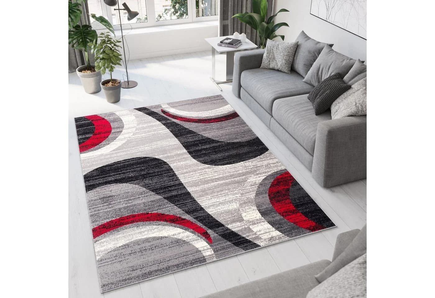 Tapiso Teppich DREAM Modern Rechteckig Beige Rot