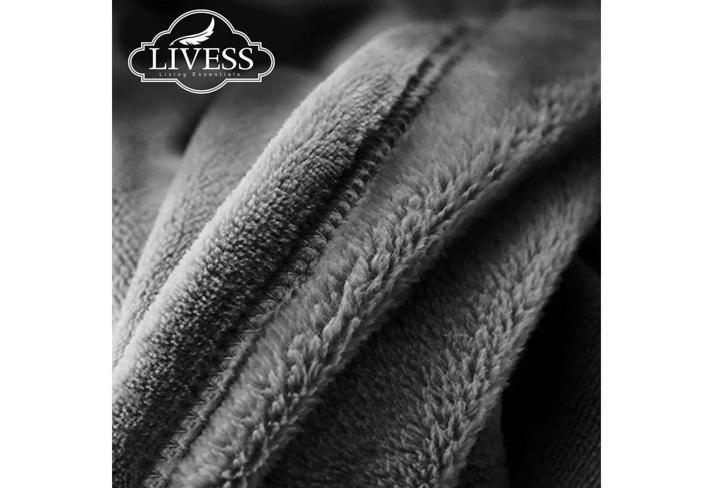 Livess Wohndecke Kuscheldecke Grau Flauschig Sofadecke - Bild 5