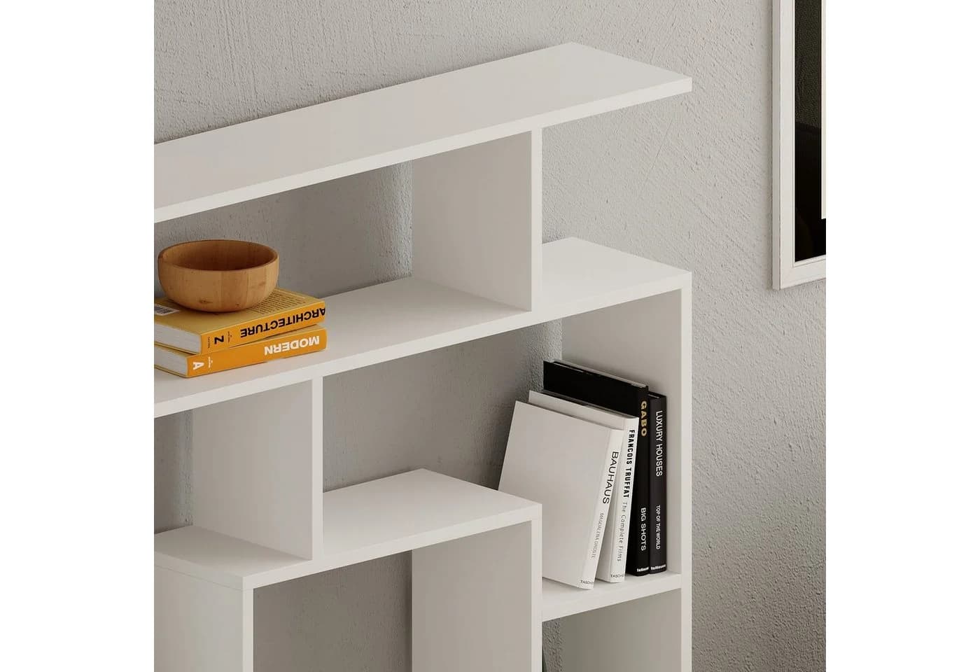 Decortie Bücherregal Labirent Modern Weiß Wandregal Raumtrenner - Bild 3