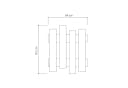 Decortie Wandgarderobe Wave Anthrazit mit 8 Haken Bild 4